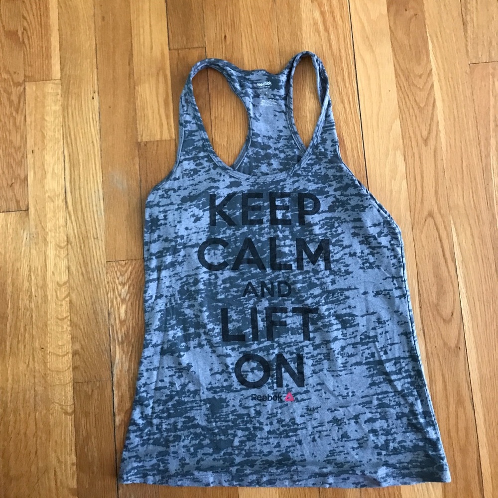 Keep Calm and Lift On Tank- Reebok