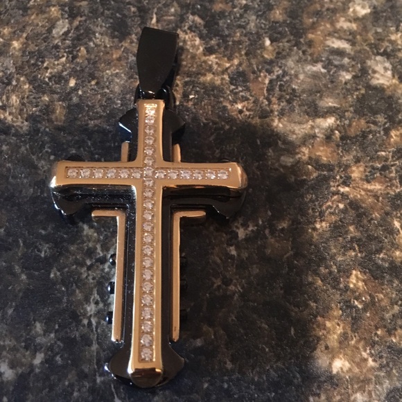 Other - Men's stainless steel time in like cross