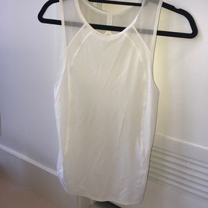 lululemon white tank size 4 super light material