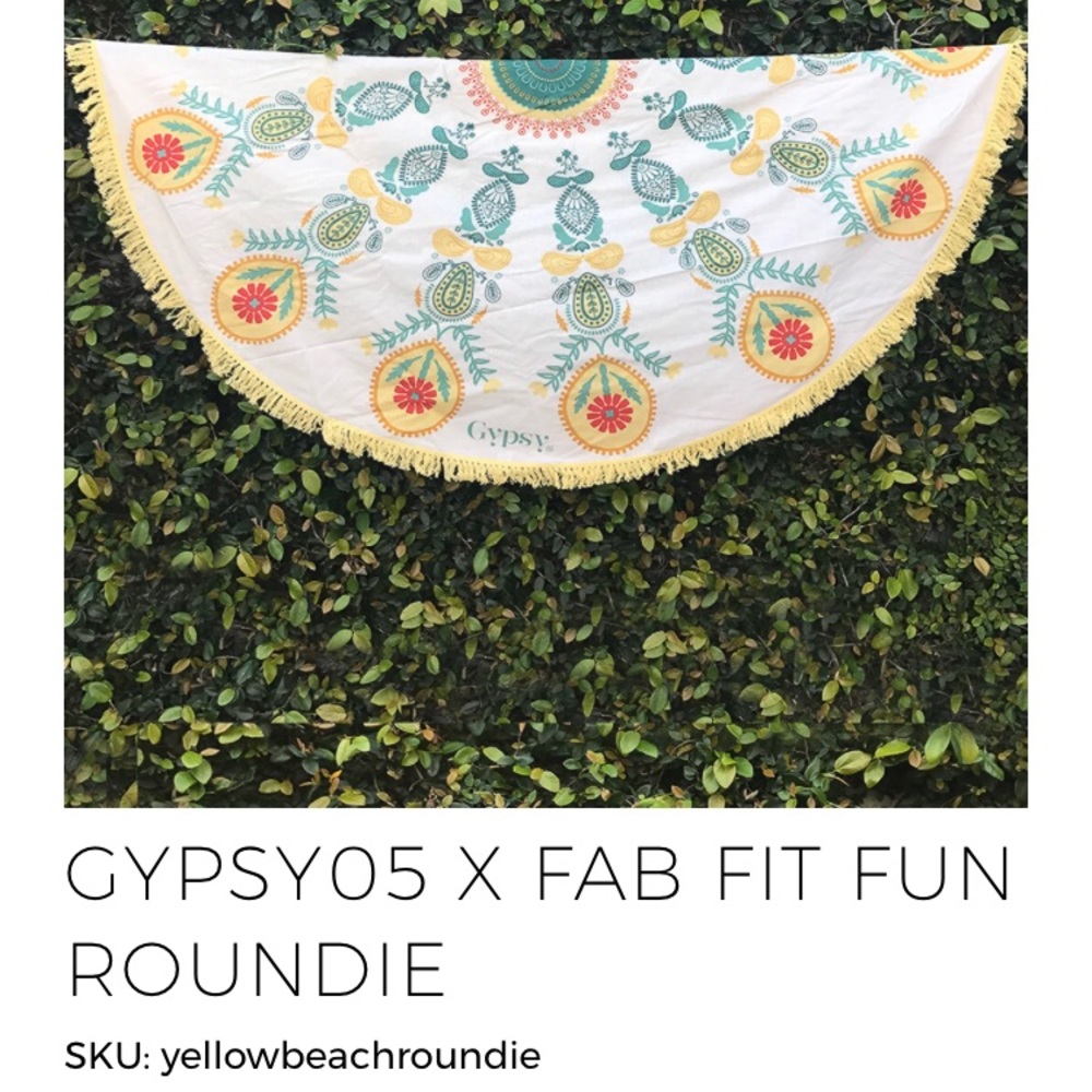 Gypsy 05 Yellow Roundie blanket