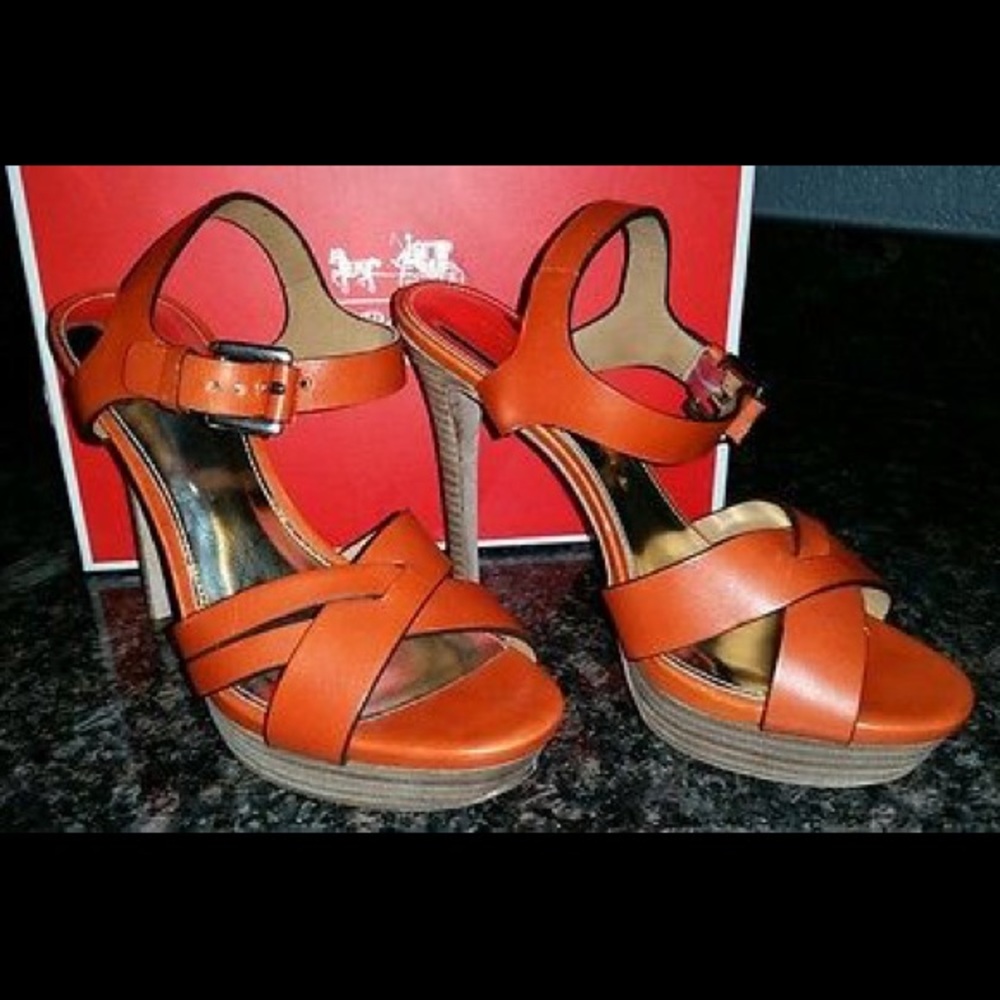 Authentic Coach Dani Papaya Sandals
