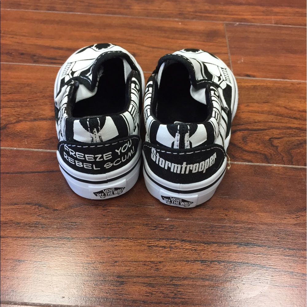 Storm trooper toddler slip on vans