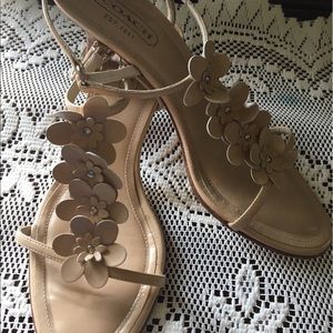 Coach leather sandals.