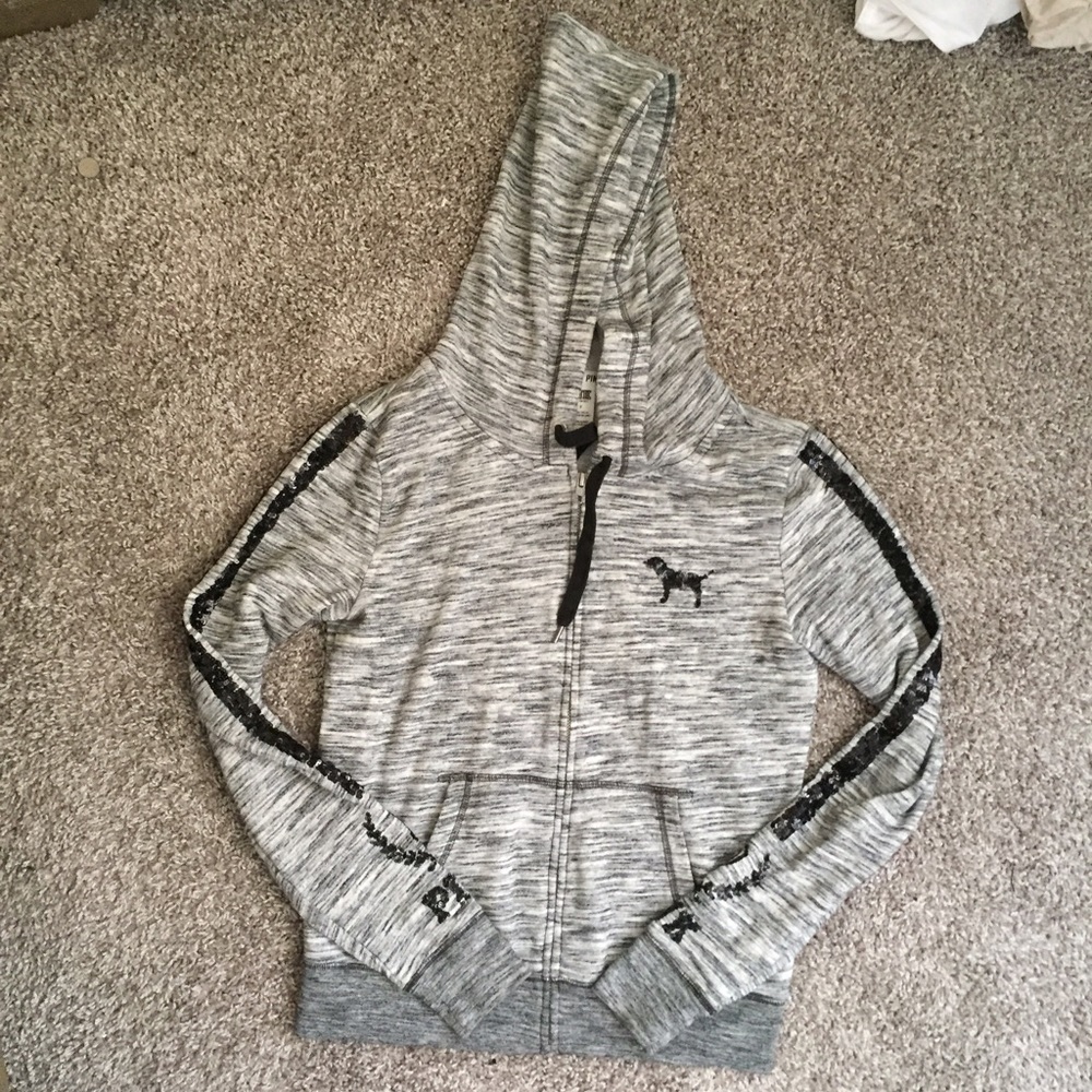 Victoria Secret sequin sweat jacket