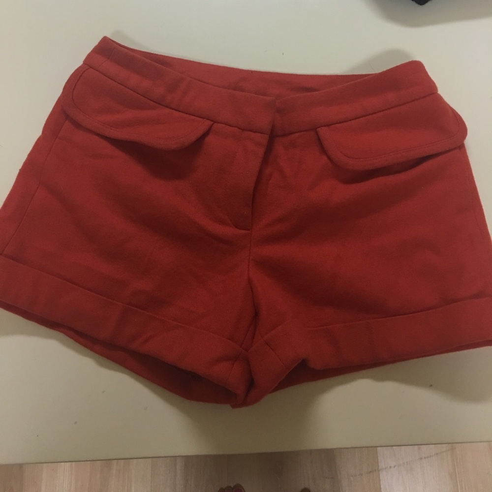 Wool shorts pumpkin color france 36 /us 4