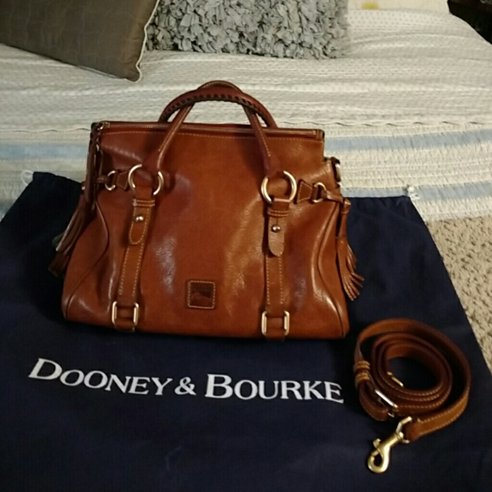 Dooney & Burke Florentine Chestnut Leather Satchel