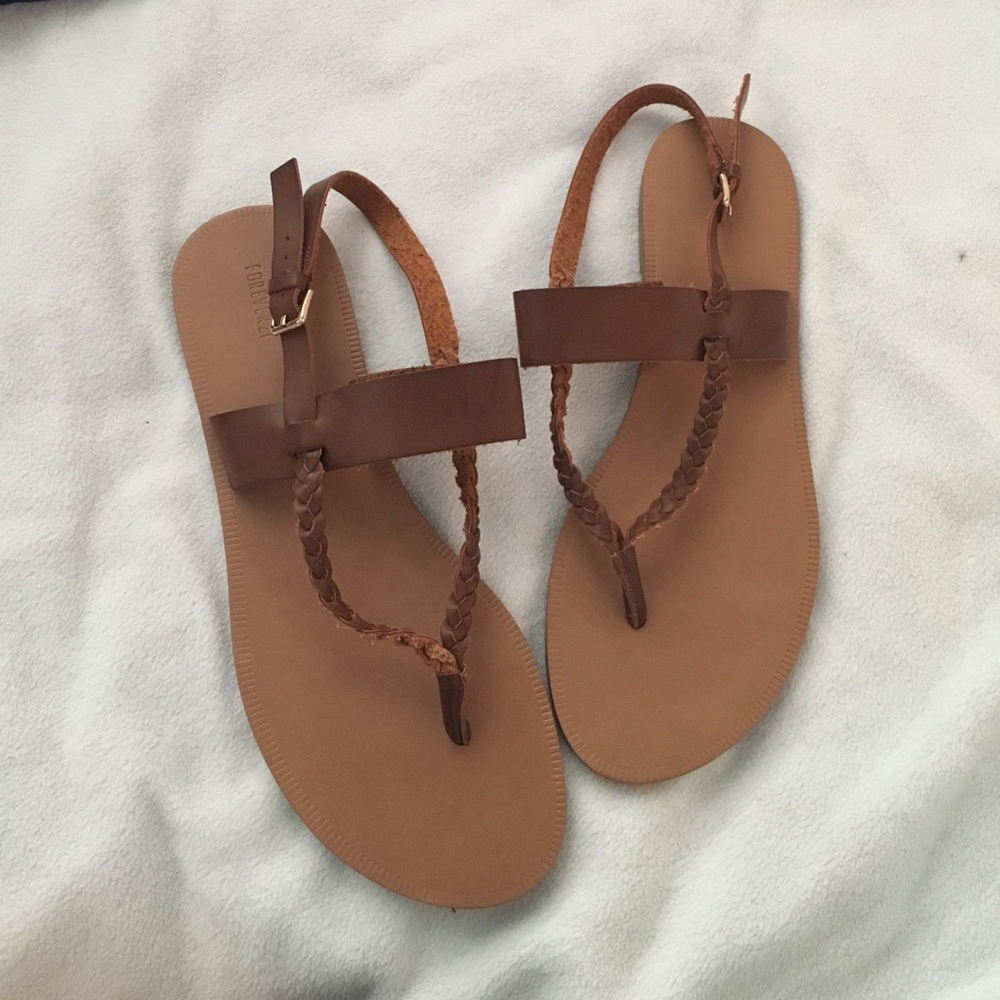 Brown thong sandals