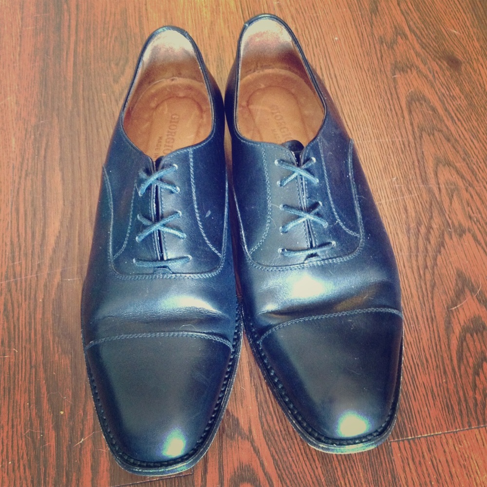 Black Giorgio Armani Dress Shoes