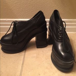 Real Leather Platform Heels