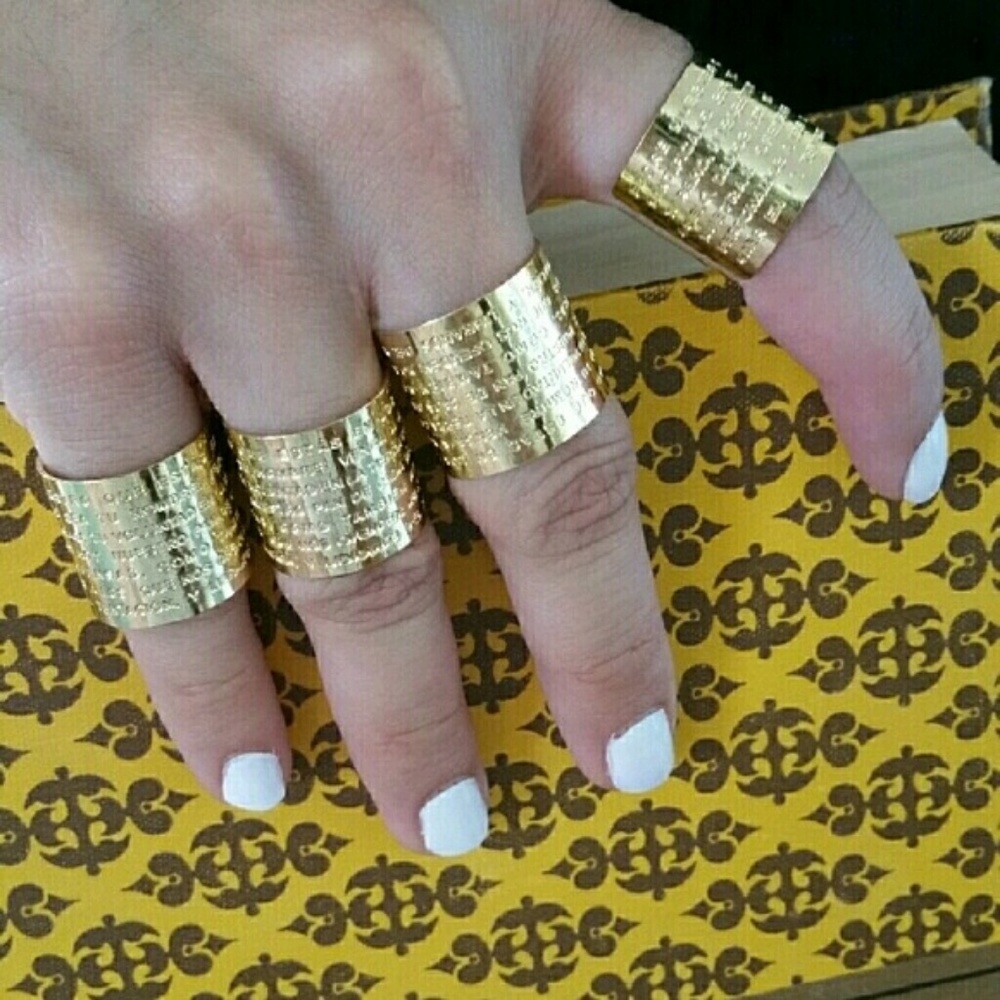 Dainty jewelry 18k gold plated ring