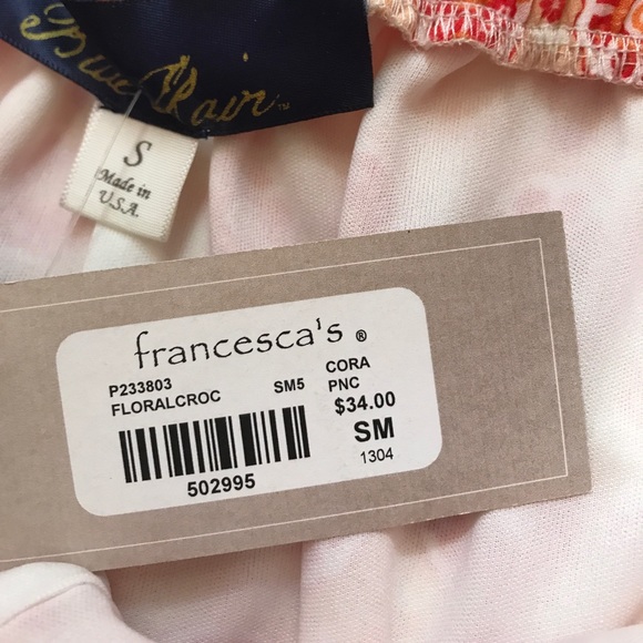 Francesca's Collections: Orange Printed Shorts - Picture 4 of 4