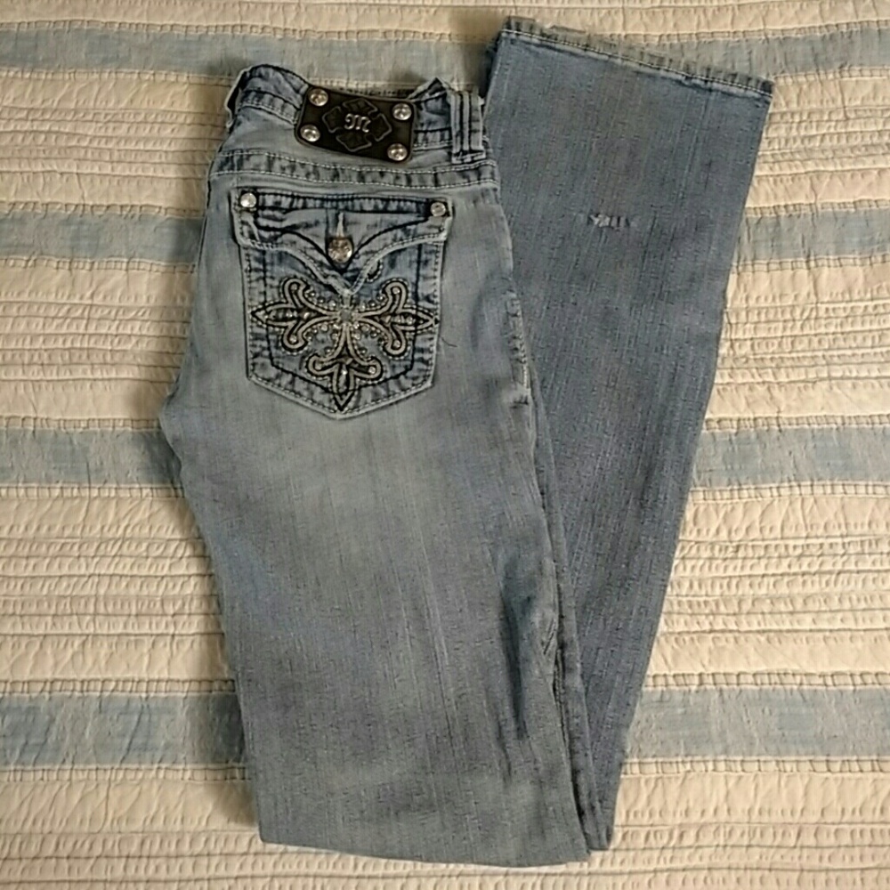 Miss Me Boot Cut Distressed Jeans