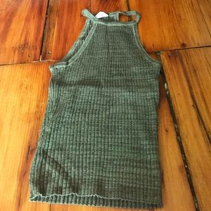 Essentials by Full Tilt xs green crop top