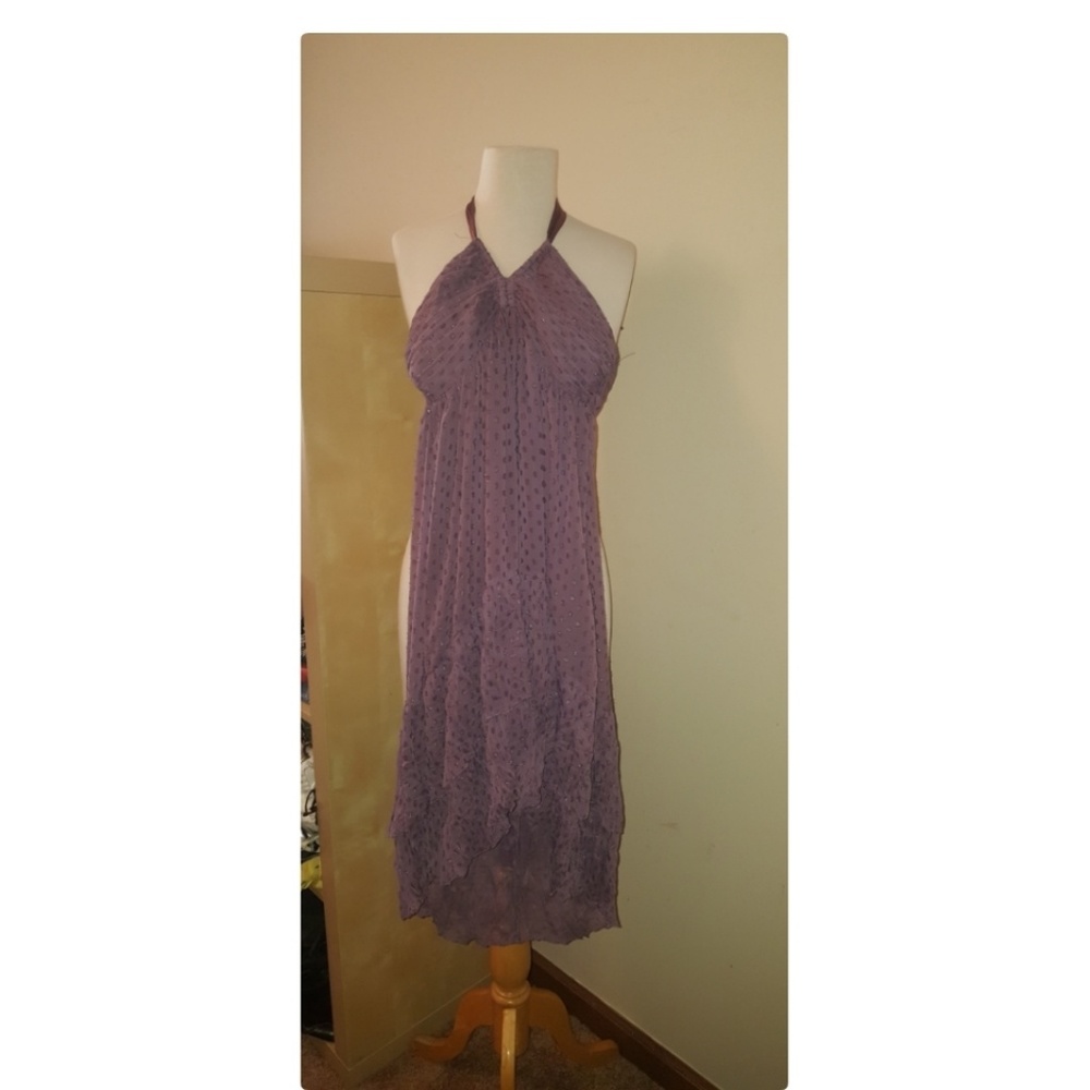 Glitter Dot Halter Dress
