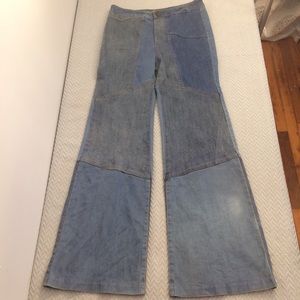 Free People Alissa's Flare Patchwork jeans size 30