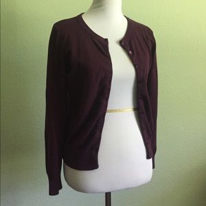 Plum Cotton Cardigan (final price)