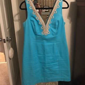 Blue and Gold Lilly Pulitzer Dress