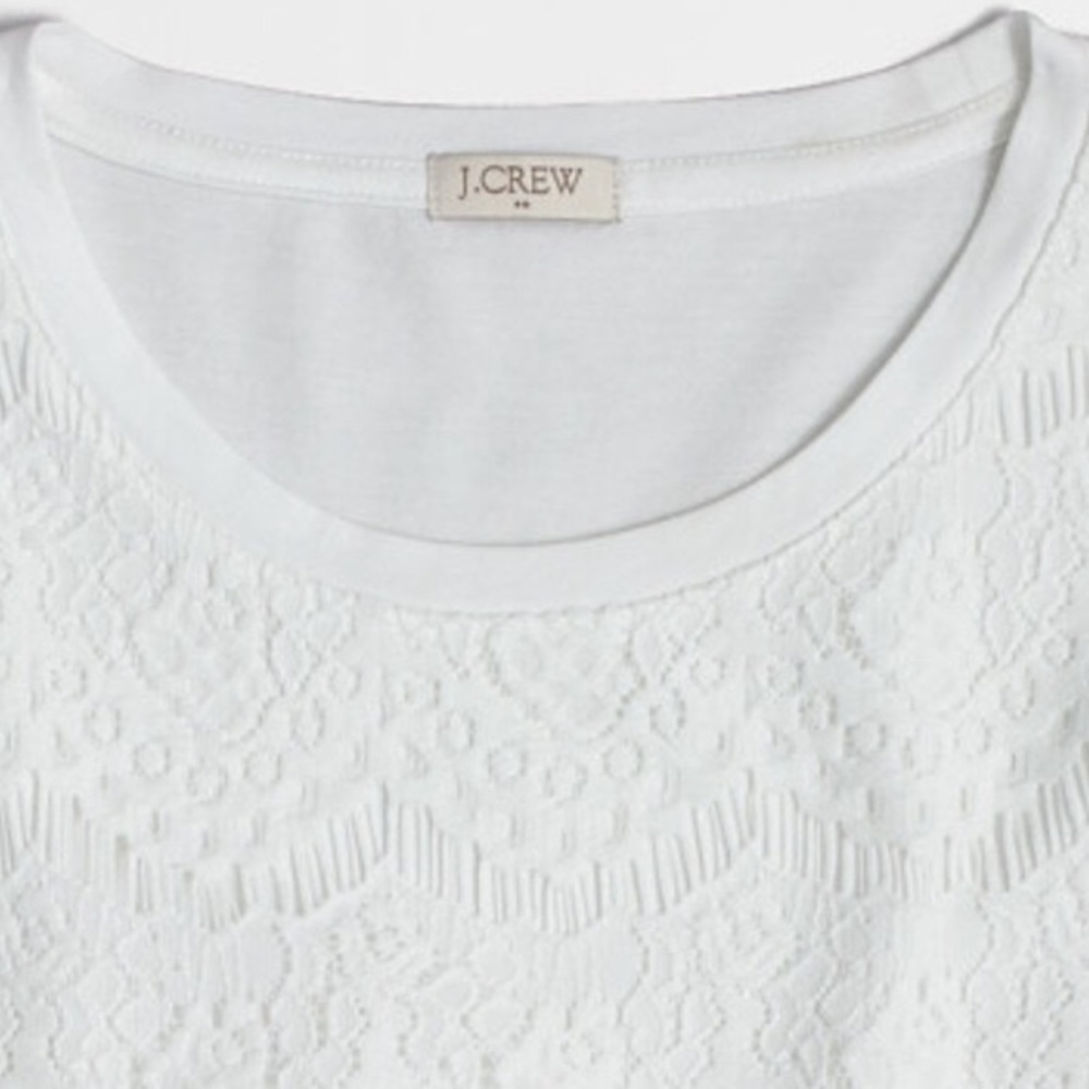 J Crew Lace front Tee