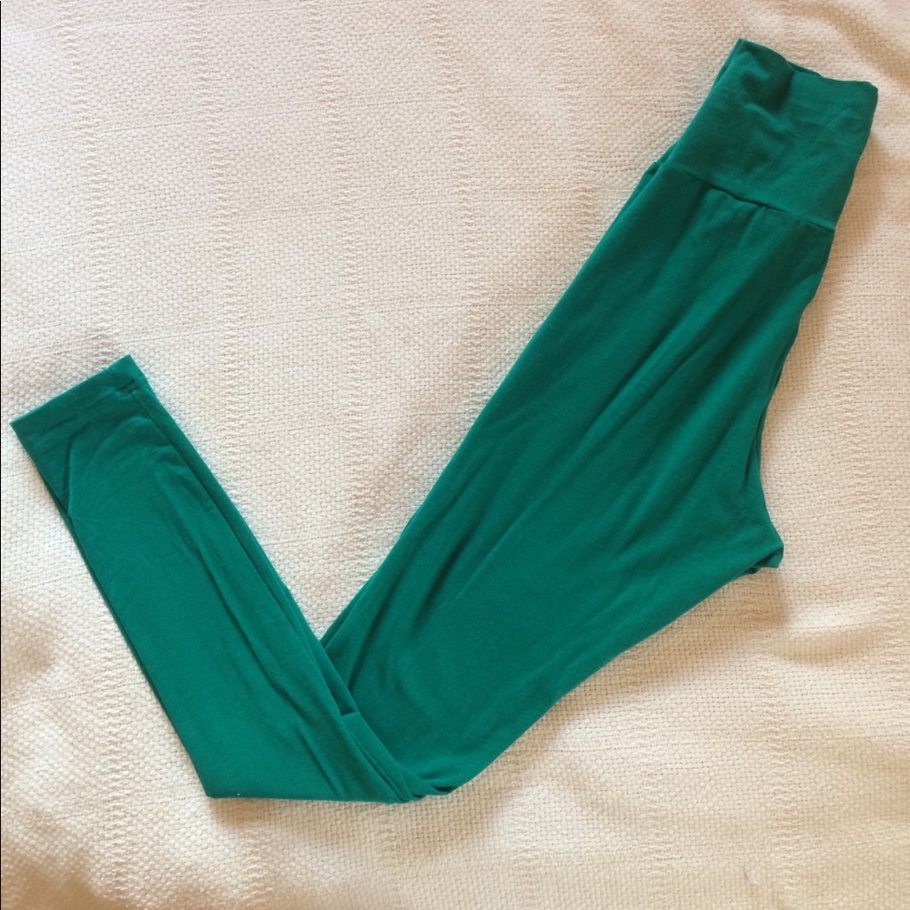 American Apparel Blue/green high wasted leggings