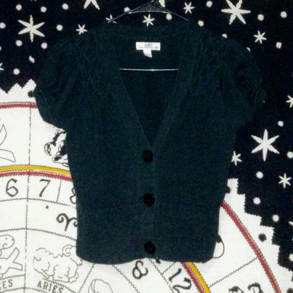 Black Button Down Crop