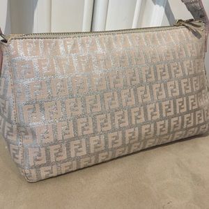 Fendi pink silver purse