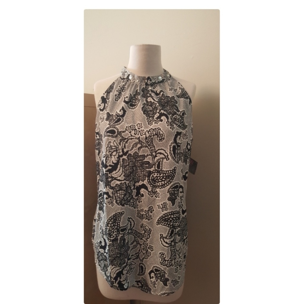 Rhinestone neck tank