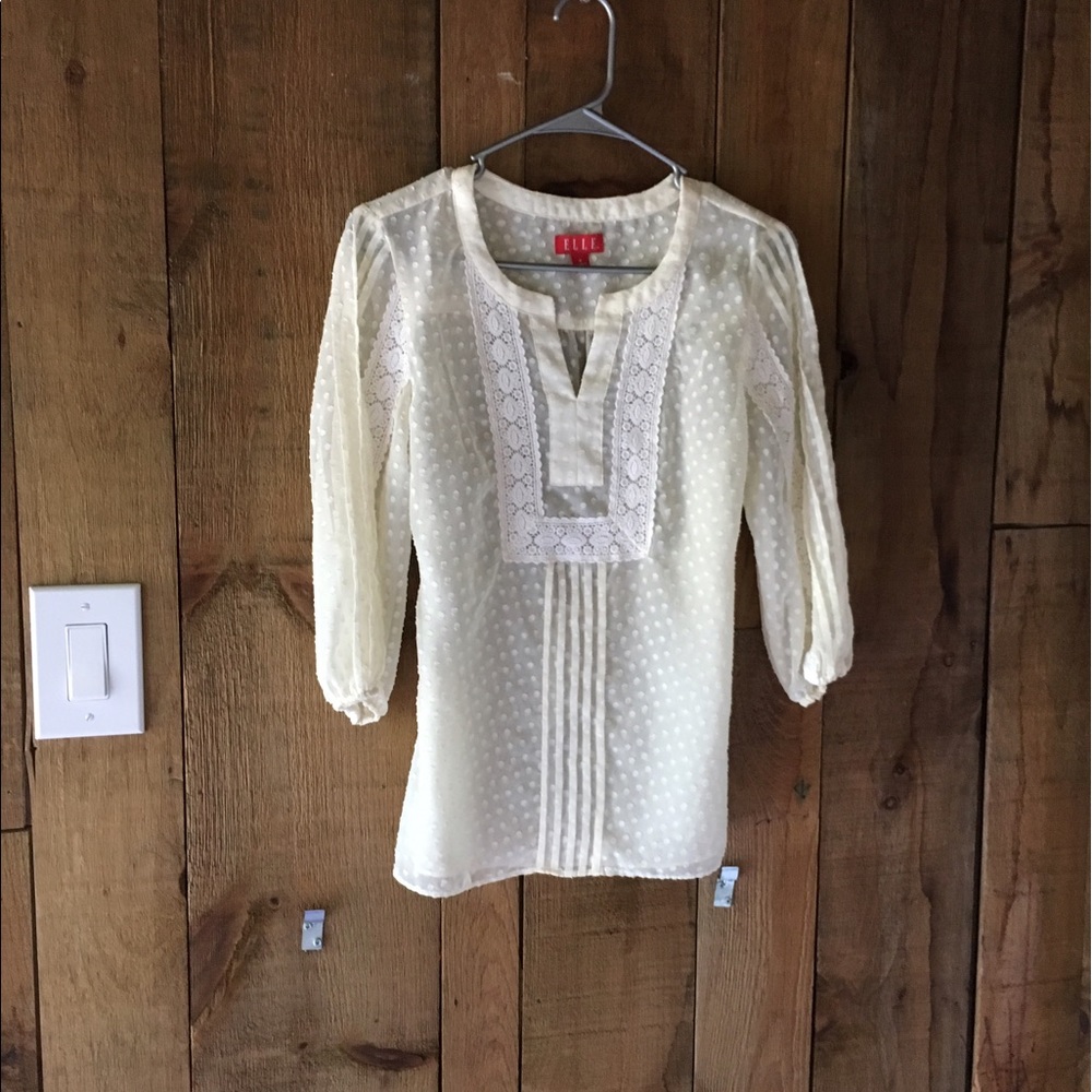Lace peasant top