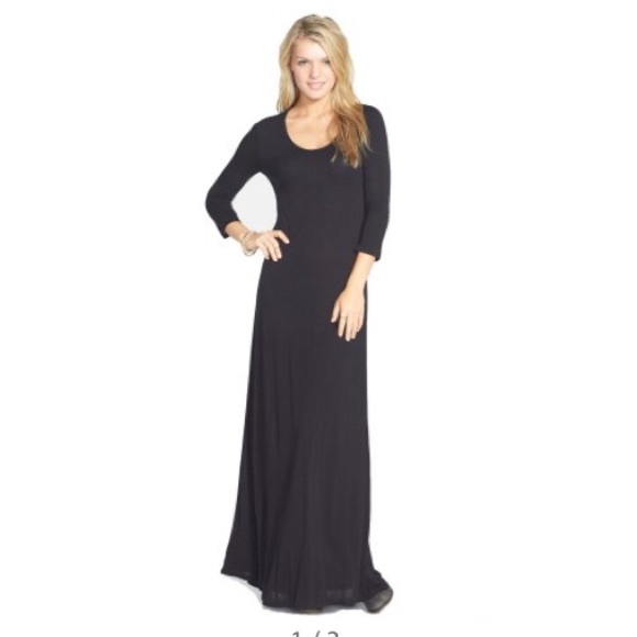 🆕Element Juniors Ira Open Back Maxi Dress-Black - Picture 2 of 5