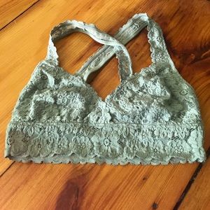Grey lace Aerie bralette in size small