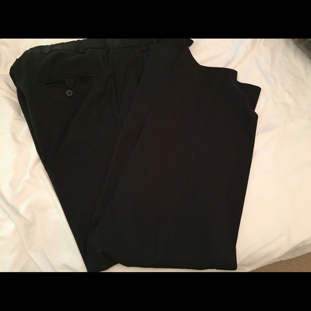 Mens pants polyester black very soft! drycleaned