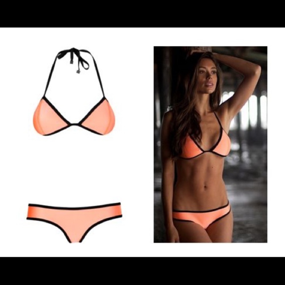 Triangl orange bikini  medium bottom and small top