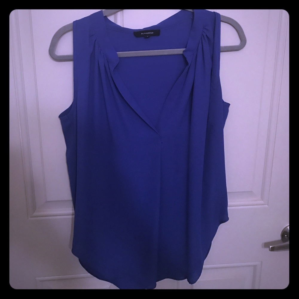 Royal Blue Vneck Blouse -small