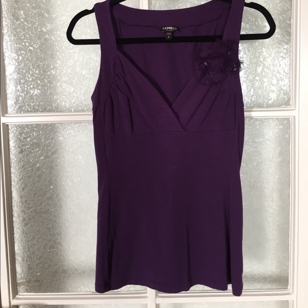 EXPRESS Sexy Basics Purple Top