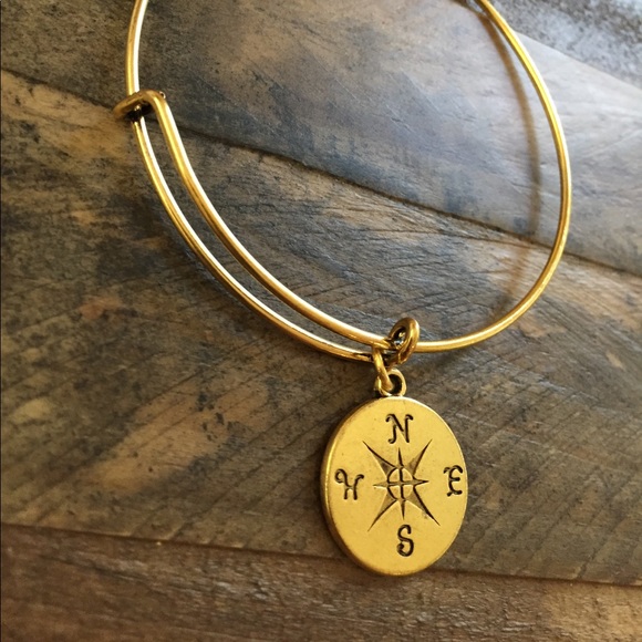 Goldtone Compass Boho Layering Statement Bracelet - Picture 3 of 3