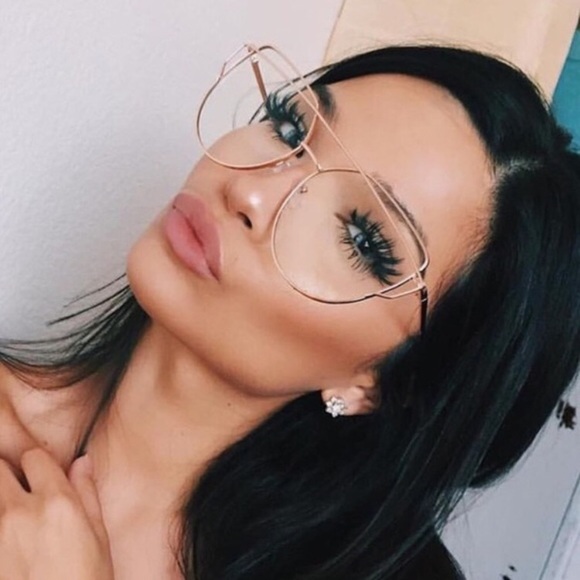 Accessories - Last one❗️"Lucy" Gold Frame Clear Lens Glasses