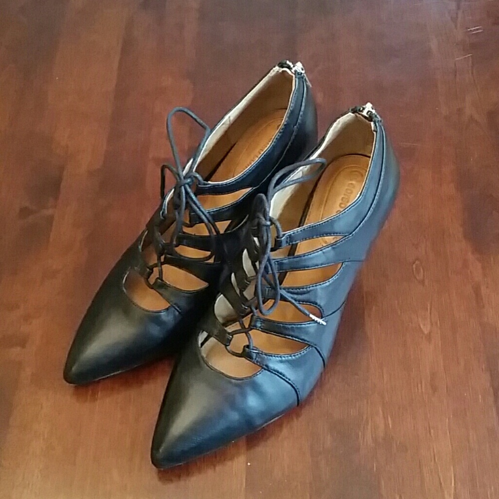 Corso Como Black Lace Up Heels