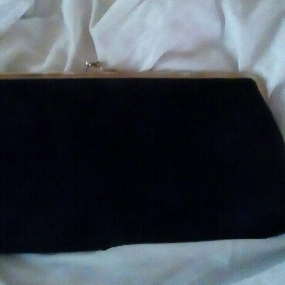 Black clutch purse with change pouch