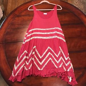 Free People Swingy Lace Inset Tunic