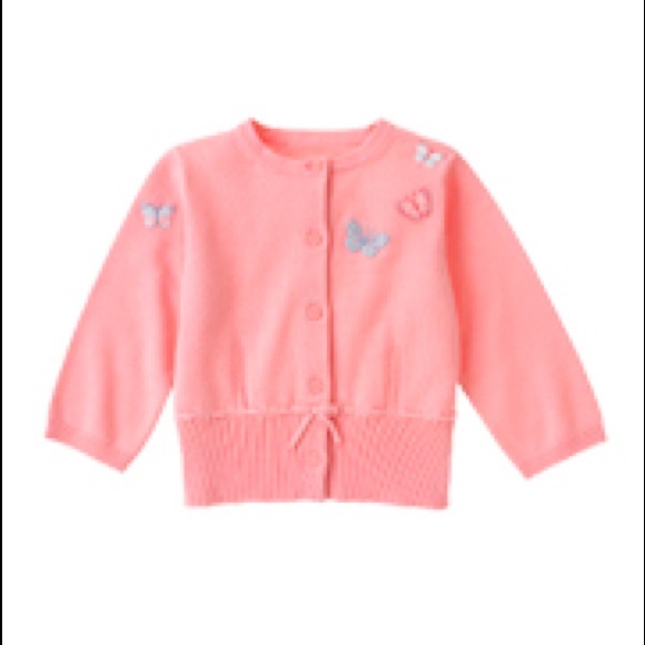 Janie and Jack Other - Janie and Jack Pink Enchanted Butterfly Cardigan
