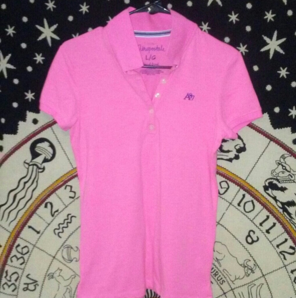 Aeropostale Hot Pink Collared Shirt