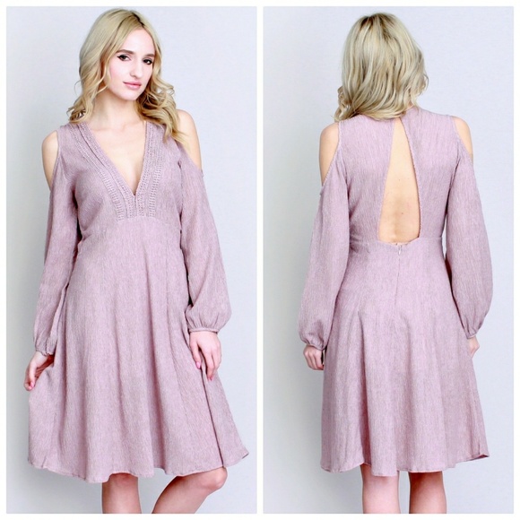 BUY 1, GET 1 FREE! Cold shoulder dress - Picture 3 of 5