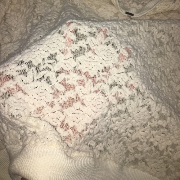 Free People Tops - Free People lace sweatshirt Free People Tops - Free People lace sweatshirt