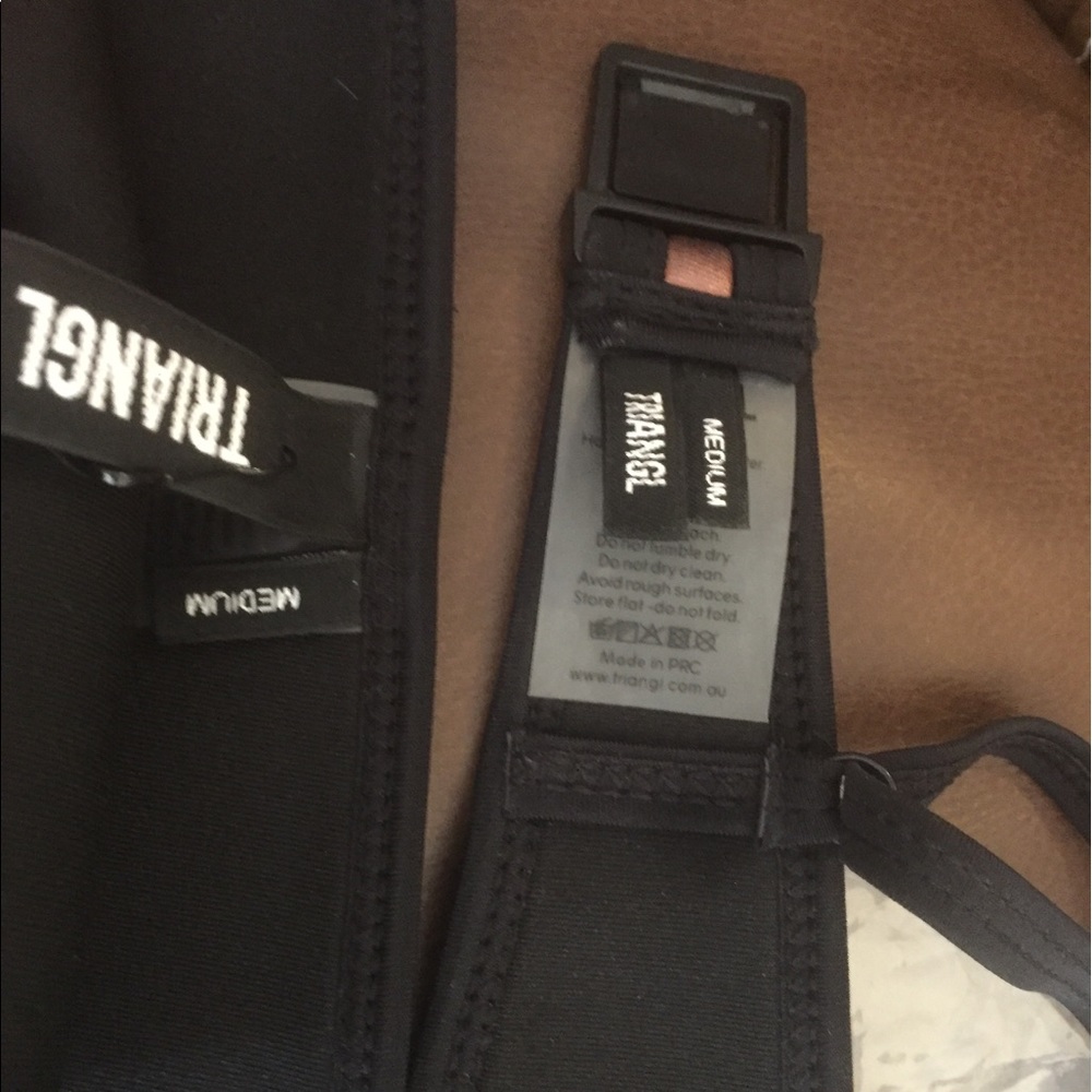 NWT Bronze & Black Triangl Swimsuit Set SOLD - Picture 3 of 4