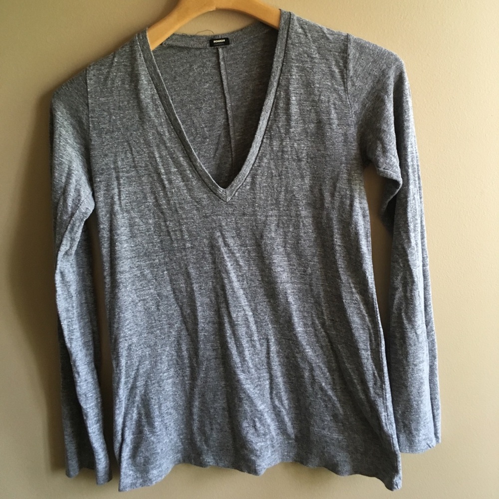 Monrow classic long sleeve shirt