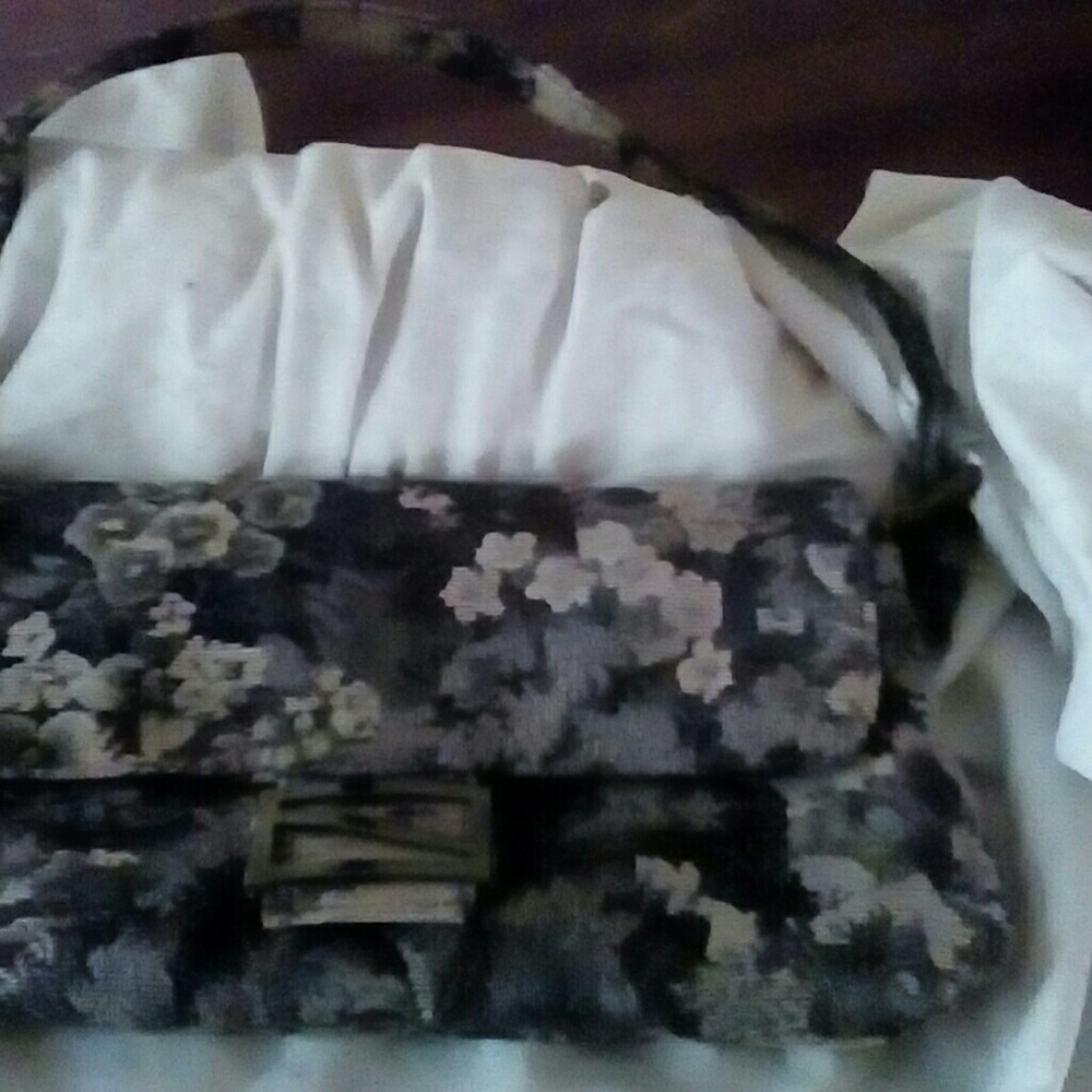 Blue floral purse