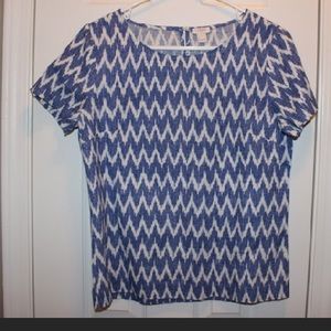 JCREW Zig Zag Ikat Shirt