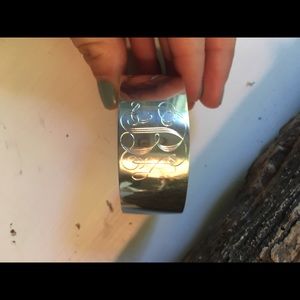 Sterling Silver LBA monogrammed bracelet