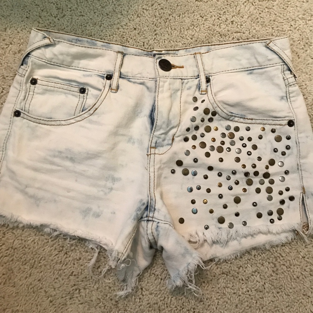 Free People denim shorts