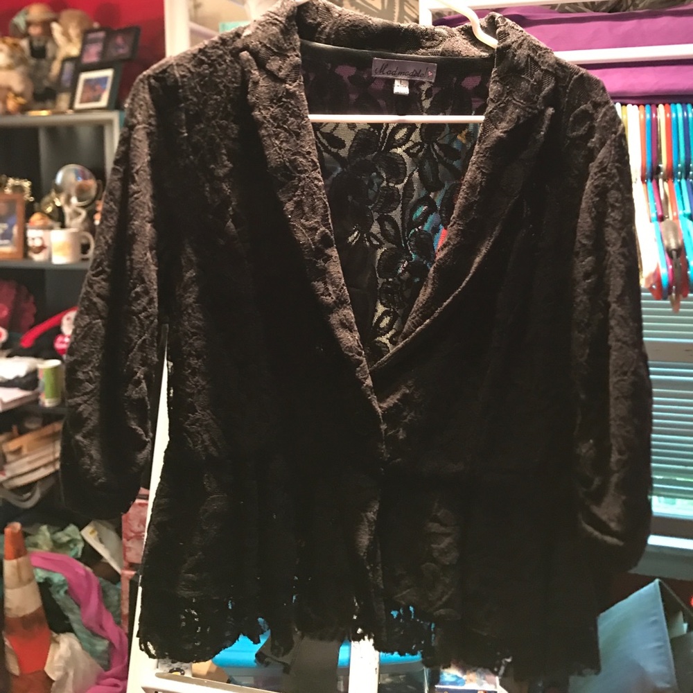 Black lace blazer