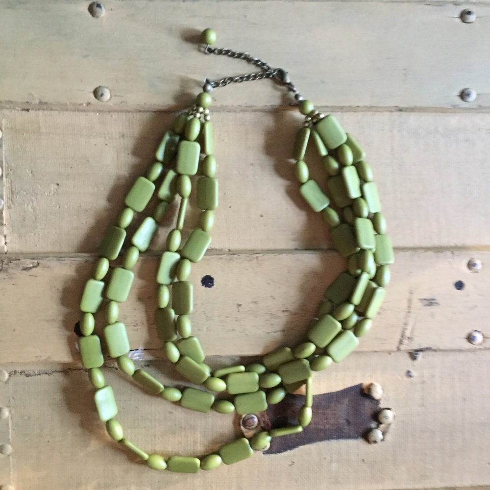 BOHO VINTAGE STYLE ETHEREAL BEADED NECKLACE ADJ
